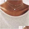 Colliers pendants Fashion Colliers décontractés Personnalité Infinity Cross Gold Color Choker sur le cou Bijoux Drop Livraison Dhuld