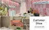 Barbie Powder Wallpaper 3D Design Premium Peel and Stick Backsplash Wall Tile Sticker för badrum Kök sovrum-10 bitar