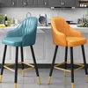 Cadeira de cozinha bar talhe metal design de luxo couro de couro moderno bancos de estar de alta qualidade estilo taburete mobiliário doméstico