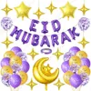 39pcs Moon Star Balloon Set for Eid Mubarak Festivat