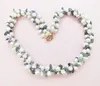 Choker 3 rangées Natural White Baroque Pearls Crystal Classic Collier Collier 20 "