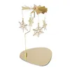 Świecane uchwyty Święta Święta Świecana karuzel Tree Tree Light Higher Ornament ze stali nierdzewnej do dekoracji kominka weselnego