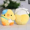 1pc mignon petit poulet jaune pendentif peluche jouet poupée petit sac pendentif clé clés en peluche douce clés décorations clés accessoire