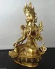 Dekoratif Figürinler Estatua de Buda Kwan-yin 21cm/Budismo Tibetano Cobre Verde Tara Dios Diosa