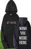 Designer s Hoodies Man Letter Print Swag WISH YOU WERE HERE Brand Hoodie Size M-XXXL1074138