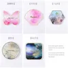 2024 1PC Round Resin Agate Stone Nail Color Palette Gel Polish Pallet Mixing Drawing Paint Plate Manicure for Nails Art Display Shelf for