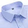 Mens Short Sleeve Shirt Business Casual Classic Plaid Striped Checked Male Social Dress Shirts Purple Blue Beach Quality 240401