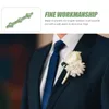 Dekoratif Çiçekler 20 Çift Corsage Manyetik Toka Düğün Buket Boutonniere Fixator Küçük Mıknatıslar Tutucu Broşlar Bride Damat Uygun