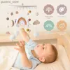 Mobiles# Baby Rattle Toys 0-12Months Wooden Crib Mobile Bed Bell Soft Felt Rainbow Clouds Hanging Bed Bell Mobile Crib Bracket Baby Gifts Y240412Y240417CX5U