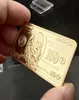 24K Gold US Herdenkingsmunten 44283mm USA 100 Dollar Coinarts and Crafts Bar Square Metal Badge Craft Collection Souvenir C9337143