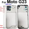 Środkowa rama pokrywka dla Motorola Moto G13 G23 środkowa ramka ramki z częścią naprawy ramy obiektywu