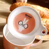 Tasses belles dessins dessinons en céramique petit déjeuner lait nouilles à avoine bol à l'avoine 500 ml de gros volume avec soucoupe cuillère tasse de café