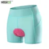 Cycling shorts Wosawe dames fietsen shorts fiets onderbroek 3D -gel gevulde MTB Bike Short Pants voor Gilrs Ladies High Taille Sports Shorts L48