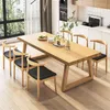 Japanese Solid Wood Dining Table For Dining Room Furniture Nordic home Small Apartment Rectangle Dining Table and Chair Set Z