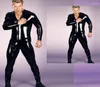 Men039s Tracksuits Plus Size Mens Fetish Latex Men Full Sleeved Tight Thin Bodysuit Catsuit Club Dance Outfit Stripper Stage Pe6343933