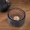 Teaware Sets 1PC Ceramic Candle Stand Tea Heater Stove Milk Warmer Holder With Mat Without For Home Cafe