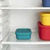 Dinnerware Salad Silicone Container Leakproof Bento Box Convenient Reusable Fridge