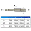 5 pcs Impatto Impatto Magnetica da dado a mandato di caccia al gusto di alimentazione Bitto per driver Bulloni Adattatore Strumento di riparazione 1/4 "5/16" 3/8 "1/2"