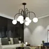 Ljuskronor nordisk modern kreativ glasboll ledande ljuskrona vardagsrum restaurang sovrum pandant lampa inomhus belysning dekor ljus fixtur
