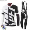 Set di maglia ciclistica Raudax-Long Seve Cyrsey Jersey Triathlon Mountain Mountain Biban Pant Set Spring Summer Autumn Sports Clothing L48