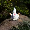 1pc Rocker Gnome Garden Statue Rock Your Fairy and Gnomes Outdoor Statue Decor 240412