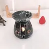 Candle Holders Ceramic Aroma Burner Essential Oil Lamp Hollowing Holder Incense Censer Fashionable Home Decor Furnishing