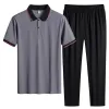 Ensembles / combinaisons d'été Sport Two Piece Running Set Men Training Sport Toping à manches courtes T-shirt Top Pantal