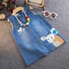 Abiti da ragazza Spet giubbotto di jeans Nuovo bambino simpatico bambino per bambini in denim jeans abito senza maniche abiti per bambini 2-6y y240412y240417s4kh