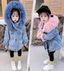 Down Ceket Koreli Kot Ceket Bebek Kıyısı Kıyafetleri Sonbahar Kış Kid Kapşonlu Kürk Sıcak Jean Outerwear Çocuk 2 3 4 5 6 Year9695360