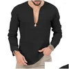 Herren-T-Shirts Herren T-Shirts 2023 Winter Langarm Hemd Freizeit Tropische Baumwollwäsche Tiefe V-Ausschnitt IHRE GROSE T-Shirt Dr. DHGBF