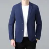 Men's Suits High Quality 2024 Fashion Handsome Seersucker Craft Summer Light Cool Breathable Business Casual Single Suit Jacket