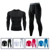 Sets hardloopsets sportkleding joggers sportschool track suit comprescion pro strakke sportset snel drogen fitness heren basketbal trainingspak