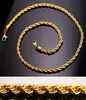 Cadenas de oro Fashion S acero inoxidable Hip Hop Jewelry Cabello de cadena de cuerdas para hombres3483769