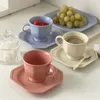 Filiżanki spodek kreatywny ceramiczny kubek francuska gwiazda retro popołudniowa kubek herbaty i set set biurowy zestaw biurowy