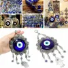 JX-LCLYL-Wand hängende türkisch blaue Böse Augen Blume Hamsa Hand Amulett Dekor Schutz Y201006302t