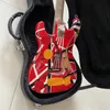 Stock Edward Eddie van Halen Heavy Relic Red Franken 5150 Электрогитара Черные белые полосы Флойд Роуз мост Тремоло