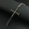 Dracule Mihawk Keychain Black Sword Key Chain Yoru for Men 애니메이션 액세서리 자동차 키 링 llaveros