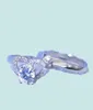 Nouvelle bague de diamant en forme de cœur créative femelle européenne et américaine généreuse de fiançailles généreuse anneau anneau entier1592782