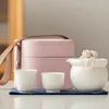 Teaware Sets Portable Teapot Tea Cup Set Kit Household Making Travel Outdoor Bag Chinese Supplies 1 Bowl 2 Cups