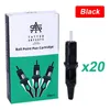 20pcs Tattoo Cartridge Needles Ballpoint 5 Colors Practice Drawing for Motor PMU Pen Grip Supplies 240408