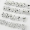 Whole 10mm 130pcslot AZ full rhinestones Slide letters DIY Alphabet Charm Accessories fit for 10mm pet collar keychains3866052