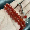 Agates rouges naturelles Chalcédoine Tasbih Islam Misbaha Muslim tout est des perles de prière bracelet 33 66 99Beads Rosaire en pierre 240402