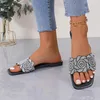 Slippers Flower Women Flats Crystal Sandals Casual Walking Dress Shoes 2024 Summer Outdoor Beach Cozy Flip Flops Femme Slides