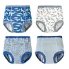 Trousers 4Pcs Baby Training Pants Cotton Breathable 4 Layers Diapers Infant Toddler Washable Cloth Nappies Cartoon Absorbent Underwear