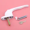 White Aluminum Alloy Window Handle With Locks Universal Door Handle Key Locking For Double Glazing Kid Security Door Lock Tools