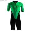 Cykeltröja sätter Huub Men Cycling Jersey Triathlon Clothing Tri Suit Skinsuit Ropa Ciclismo Hombre Bike Body Sport Swim Run Jumpsuit L48