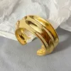 Bangle Chunky Open Cuff Bangles for Women Wide Bold Statement Minimalist Simple Luxury Jewlery