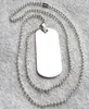 100SetsLot Stainless Steel Army Dog Tags com cadeias de contas de 24quot juntas por DHL WHLO3217721