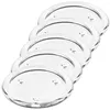 Candle Holders 5 Pcs Small Glass Plate Holder Tea Light Scented Tray Wedding Decorative Round Pillar Candles