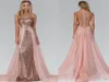 Crystal Beaded Rose gold Sequin Long Bridesmaid Dresses Sequin Chiffon Wedding guest Dresses Maid Of honor Gowns Custom Made9452363